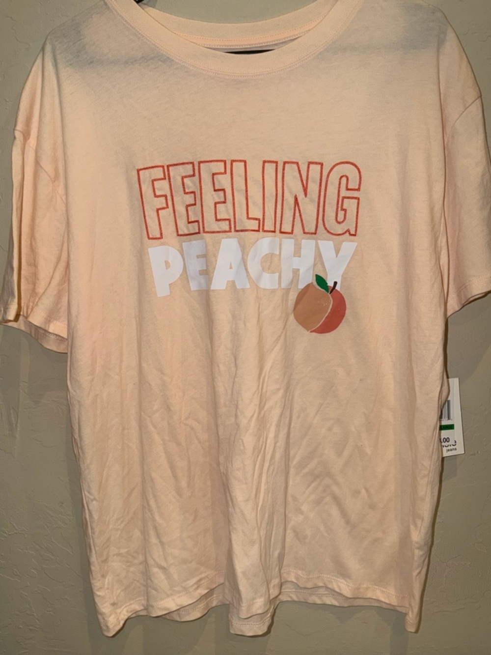 NWT Feeling Peachy kensie jeans size large T-shirt
